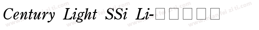 Century Light SSi Li字体转换